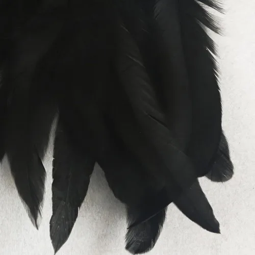 Vista 5 de Guantes de plumas de encaje negro para mujer, accesorios de disfraz de cosplay con muñequeras de cisne