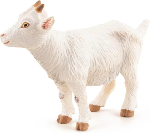Vista 6 de Papo - Figura realista de cabra blanca - A partir de 3 años - Colección Farm Life - Animales educativos de granja - Juguete de idea de regalo