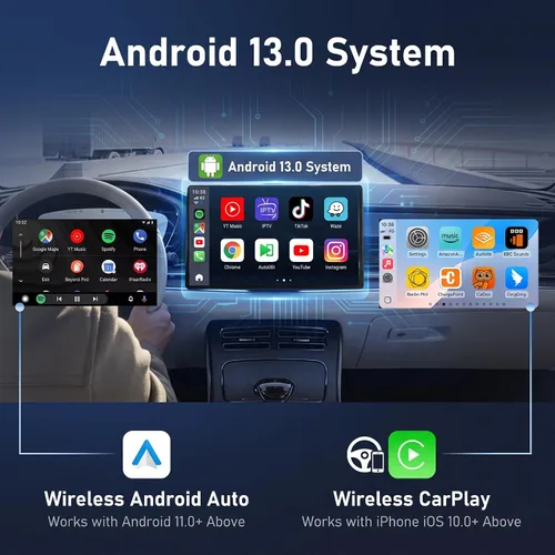 Vista 6 de Carlinkit Android 13.0 CarPlay AI Box Adapter, 8GB+128GB Adaptador