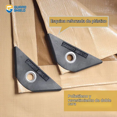 Vista 2 de GUARD SHIELD Lonas resistentes impermeables beige Plus + 8 x 10 pies grandes de 12 mil