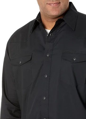 Vista 4 de Wrangler Camisa Deportiva Western Negra