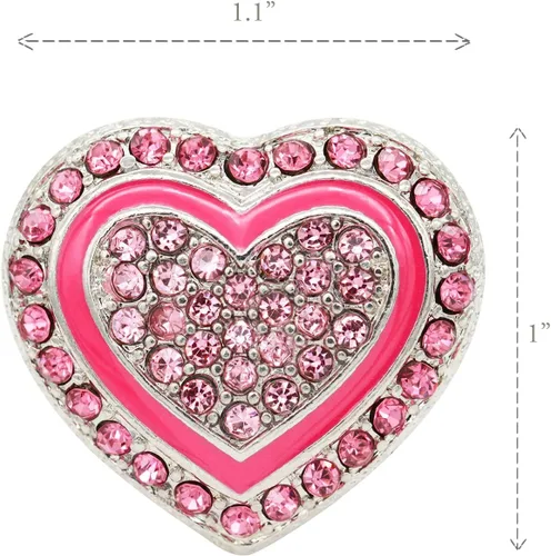 Vista 3 de Lavencious Anillos elásticos de diamantes de imitación en forma de corazón para mujer, talla 7-9