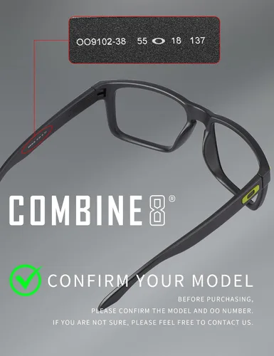 Vista 8 de 4 pares de lentes de repuesto para gafas de sol Oakley Holbrook XL OO9417, negro + titanio plateado + azul hielo + rojo fuego