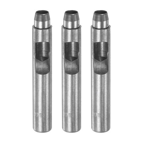 Vista 23 de HARFINGTON Perforadora de cuero de 0.020 in, recta, redonda, con ojales, remache a presión, fijador para cuero, artesanía, ropa, bolso, cortina