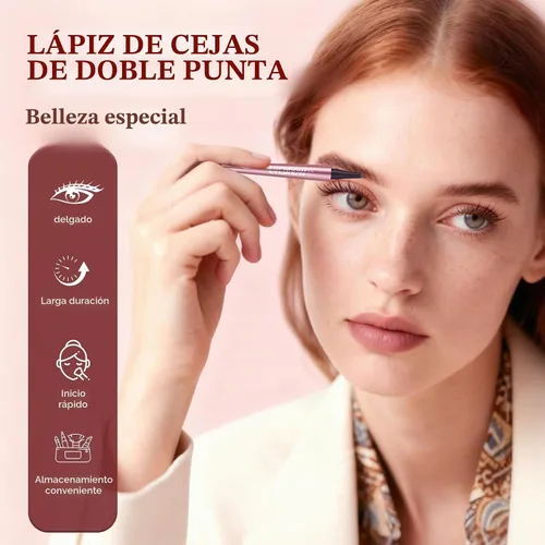 Vista 2 de Microblading - Lápiz de cejas 3D de 4 puntas, resistente al agua, de larga duración, para contornear con trazos finos, maquillaje natural de alta