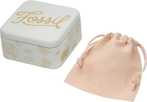 Vista 2 de Fossil - Collar con colgante de acero inoxidable en tono dorado para mujer