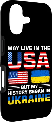 Vista 3 de Ukraine Flag America Flag Ukrainian Roots Case for iPhone 17