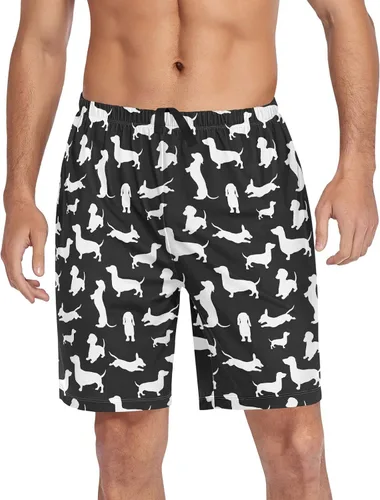 Vista 21 de Ollabaky Pantalones cortos de pijama para hombre Pjs partes inferiores pantalones cortos para dormir ropa de descanso pantalones de pijama