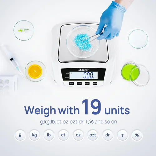 Vista 4 de Báscula de laboratorio 0.01gx2000g Balanza analítica Balanza analítica 0.00 oz Precisión Joyería Escala digital científica (sin peso de prueba)