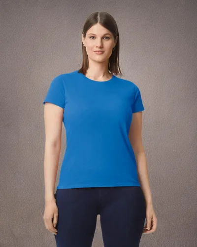 Vista 6 de Gildan Camiseta de algodón Softstyle para mujer, estilo G64000l, paquete múltiple