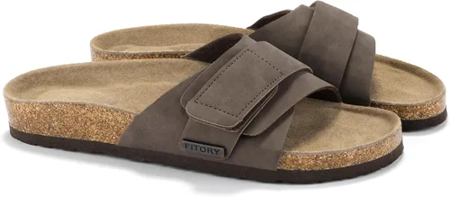 Vista 5 de FITORY Sandalias planas para mujer con correas ajustables, puntera abierta, talla 6-11