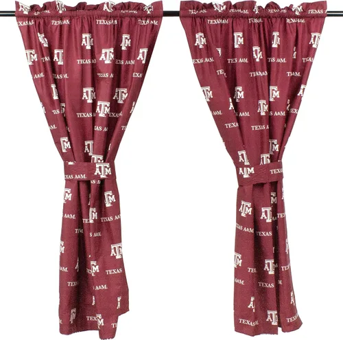 Vista 13 de College Covers Everything Comfy Alabama Crimson Tide - Juego de paneles de cortina, 2 paneles, 2 alzapaños a juego, 42 pulgadas de ancho por 63