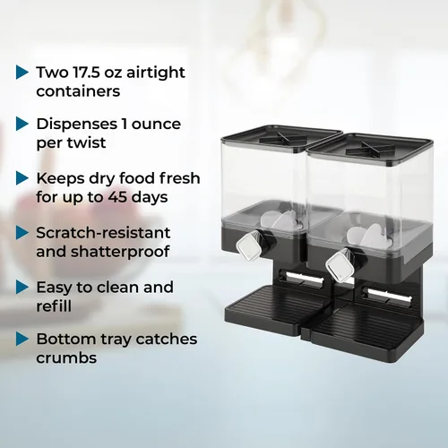 Vista 4 de Zevro Dispensador individual de comida seca edición compacta, Blanco