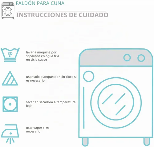 Vista 6 de Lush Decor Falda de cuna con volantes, caída de 16 pulgadas, color blanco