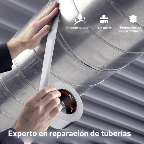Vista 7 de ETERART Cinta adhesiva de papel de aluminio, sello de alta temperatura para HVAC, 2 "x 20Yds