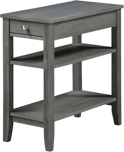 Vista 14 de Convenience Concepts American Heritage Mesa Auxiliar de Cabecera con Cajón de 23.5" - Mesa Clásica de Sala de Estar con Estante de Almacenamiento