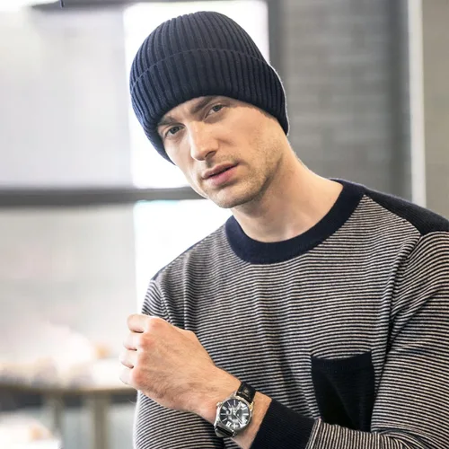 Vista 29 de Gorro de invierno para hombre y mujer, gorro de lana de punto para actividades al aire libre y uso diario