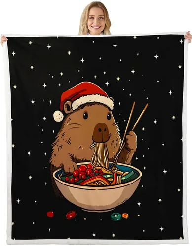 Vista 18 de Erosebridal Funny Capybaras Blanket Capybara Lover Gifts Cute Fleece Blanket for Kids Girls Boys, Capybara Decorations Blankets 40"x50", Kawaii