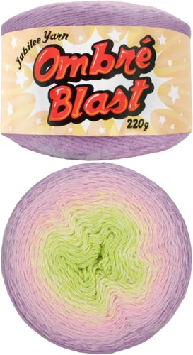 Vista 43 de JubileeYarn - Hilo Ombré Blast (7.76 oz/torta de algodón para bebé, 1 torta)