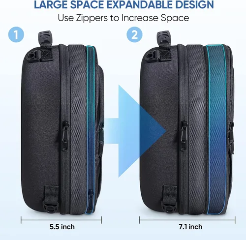 Vista 4 de Carrying Case for Oculus Meta Quest 2Quest Pro and Accessories, Expandable Capacity Generic Compatible with Kiwi DesignBOBOVR All Elite Strap with