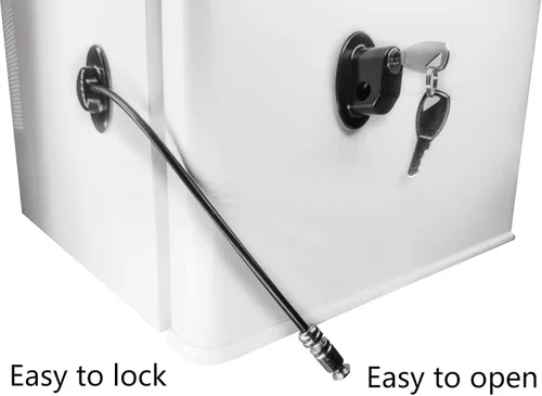 Vista 3 de REZIPO - Cerradura de puerta de refrigerador con 2 llaves, cerradura de cajón de archivos, cerradura de puerta de congelador y cerradura de gabinete