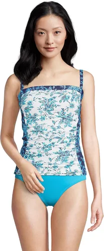 Vista 4 de Lands' End Traje de baño largo resistente al cloro para mujer, con correas ajustables extraíbles