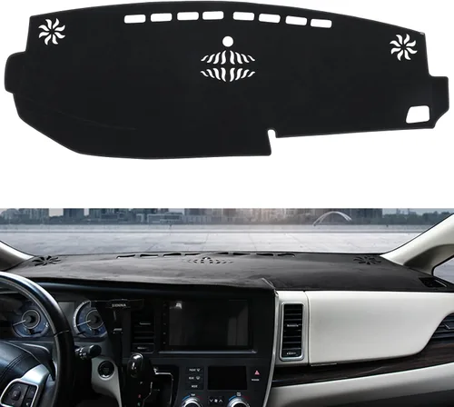 Vista 7 de Protector para tablero de automóvil Compatible con Toyota Sienna 2004 2005 2006 2007 2008 2009 2010 (Beige)