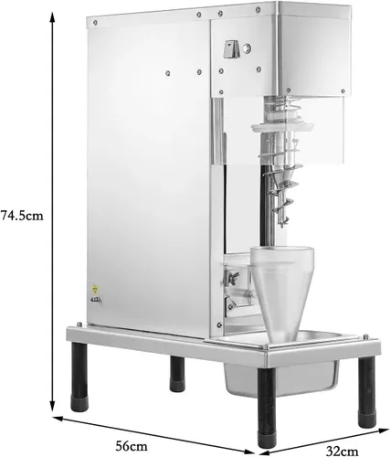 Vista 2 de Máquina para hacer helados Máquina de helado comercial de acero inoxidable Máquina de mezcla de yogur congelado Refrigerador Hacer equipo de batido
