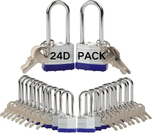 Vista 10 de SEPOX Trinity Candados con igual llave para exteriores, cuerpo de acero laminado reforzado de alta resistencia de 1-9/16 pulgadas 1.575 pulgadas