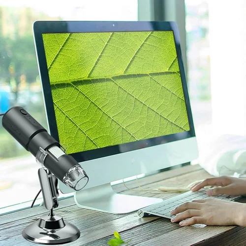 Vista 6 de Microscopio portátil, USB 50X a 1000X Microscopio electrónico Microscopio Digital, Lupa de microscopio giratorio de 360 grados, Microscopio