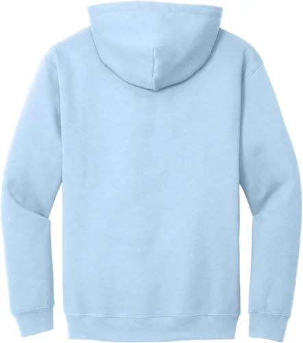 Vista 6 de Gildan Sudadera Heavy Blend5050 7.75 onzas con capucha (Estilo # 18500), Cobertura total, L, Azul claro