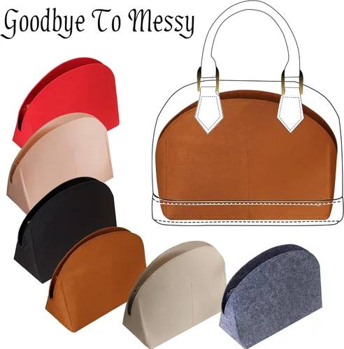 Vista 5 de MISIXILE Alma BB PM - Bolsa de fieltro para mujer, organizador para mujer, se adapta a Alma BB PM (BB, marrón)
