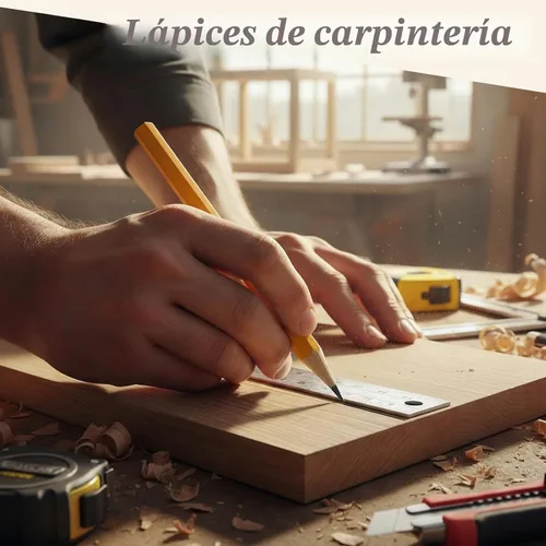 Vista 7 de Hohean - Paquete de 12 lápices de carpintero con sacapuntas, octogonal