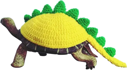 Vista 8 de Suéter para tortuga, suéter de punto cálido de invierno hecho a mano con correa ajustable, suéter de animal pequeño, ropa de tortuga para Navidad