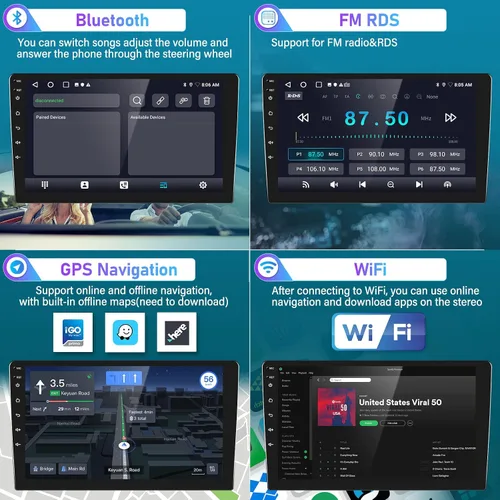Vista 6 de Estéreo de coche Android para Subaru Forester Impreza WRX 2008 2009 2010 2011 2012 9 pulgadas pantalla táctil Radio coche con Apple CarPlay Android