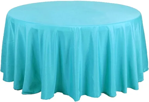 Vista 11 de BalsaCircle – Mantel redondo para bodas, de poliéster, 108 pulgadas, Manzana Verde (Apple Green)