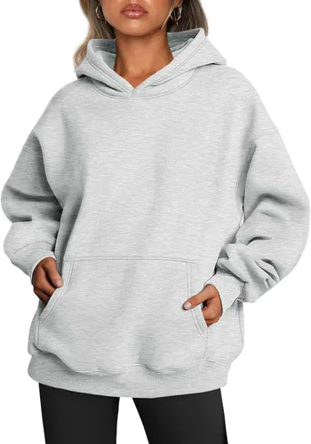 Vista 115 de Trendy Queen - Sudaderas extragrandes con capucha para mujer, suéteres de manga larga, sin botones, de vellón, de otoño, ropa de invierno