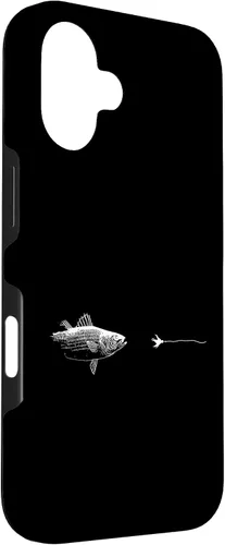 Vista 3 de Graphic Fly Fishing Hook Line - Fish Striped Bass Case for iPhone 16