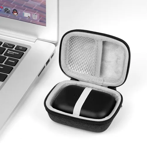 Vista 3 de Geekria Shield Earbuds Case Compatible with Echo Buds 2023 Wireless Earbud, Replacement Hard Shell Travel Carrying Bag with Cable Storage (Dark Grey)