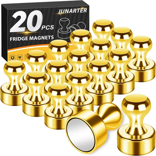 Vista 13 de Paquete de 20 Chinchetas Magnéticas, Imanes Negros Fuertes para Refrigerador, Imanes para Pizarra Blanca, Imanes para Refrigerador Fuertes, Imanes