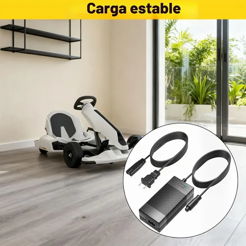 Vista 3 de Cargador de 63 V para Segway Ninebot compatible con Segway Ninebot S/S-MAX/Mini lite/Mini PRO/Go Kart, Gokart PRO (puerto de carga de 4 pines)