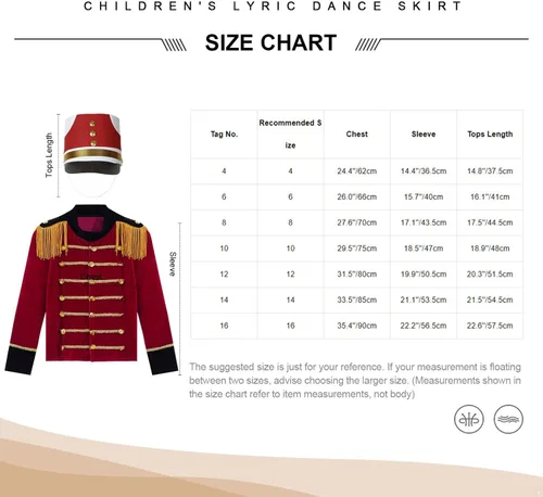Vista 5 de JEEYJOO Chaqueta unisex de manga larga con cremallera frontal con borlas y banda de marcha, uniforme de Majorette