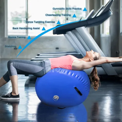 Vista 3 de 86 York - Esterilla inflable de aire para gimnasia con bomba eléctrica, equipo de gimnasia para uso doméstico, entrenamiento en el gimnasio, yoga