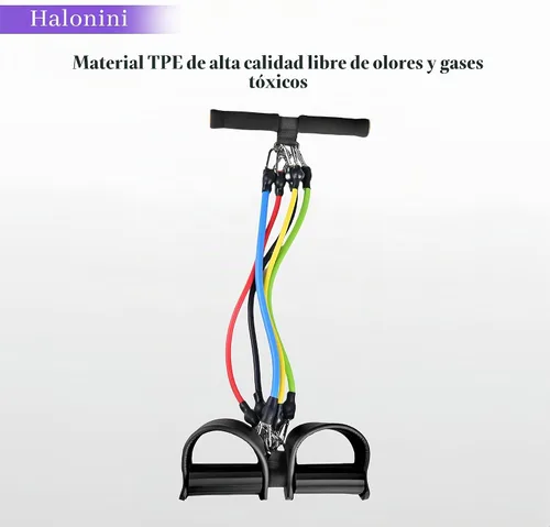 Vista 8 de Adjustable Foot Pedal Resistance Band, Durable Foot Pedal Resistance Trainer with Bag. Multifunctional Pedal Puller Resistance Rope with Handles.