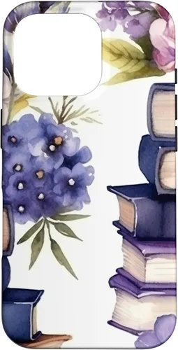 Vista 20 de Book Lover Purple Flower Case for iPhone 16
