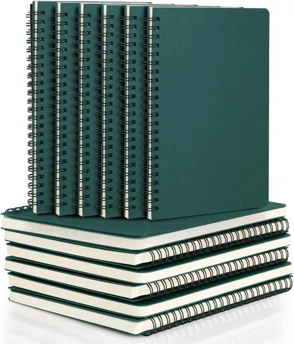 Vista 24 de EUSOAR - Cuaderno rayado A5 con espiral, para escritura, viajes, notas, diario, bocetos, para estudiantes, oficina, negocios, tapa de 3