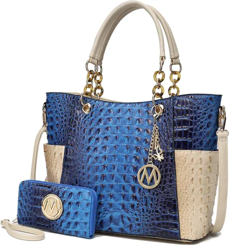 Vista 33 de MKF Collection - Juego de bolsa de mano para mujer, con cartera y asa superior, de piel vegana