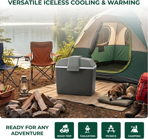 Vista 9 de Koolatron Traveller lll Refrigerador termoeléctrico, gris
