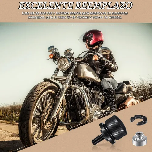 Vista 5 de Therwen - 8 tuercas de tornillo de asiento compatibles con Harley Davidson