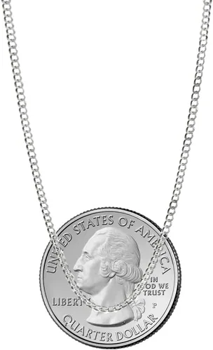 Vista 3 de Savlano Collar de cadena de eslabones cubanos de plata de ley 925 de 0.071in para hombres y mujeres, hecho en Italia, viene en caja de regalo, Plata